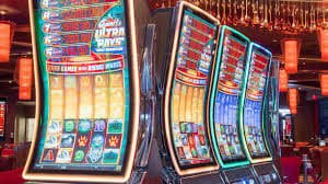 7jaya Casino Entertainment Center with neon mobile gaming panels for adults